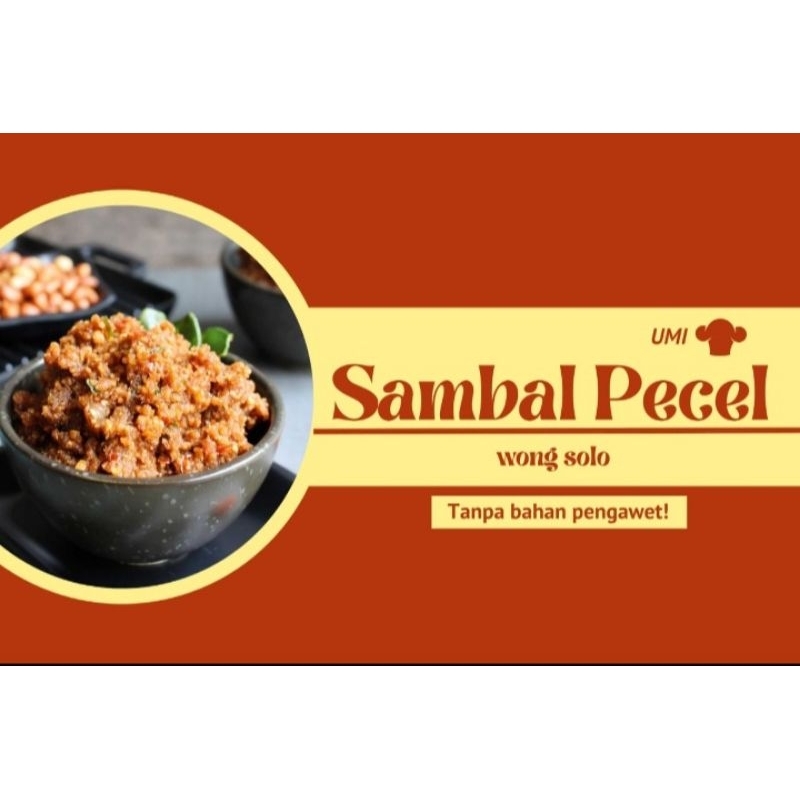 

Kemasan mini Sambel Pecel Wong Solo Tanpa bahan pengawet