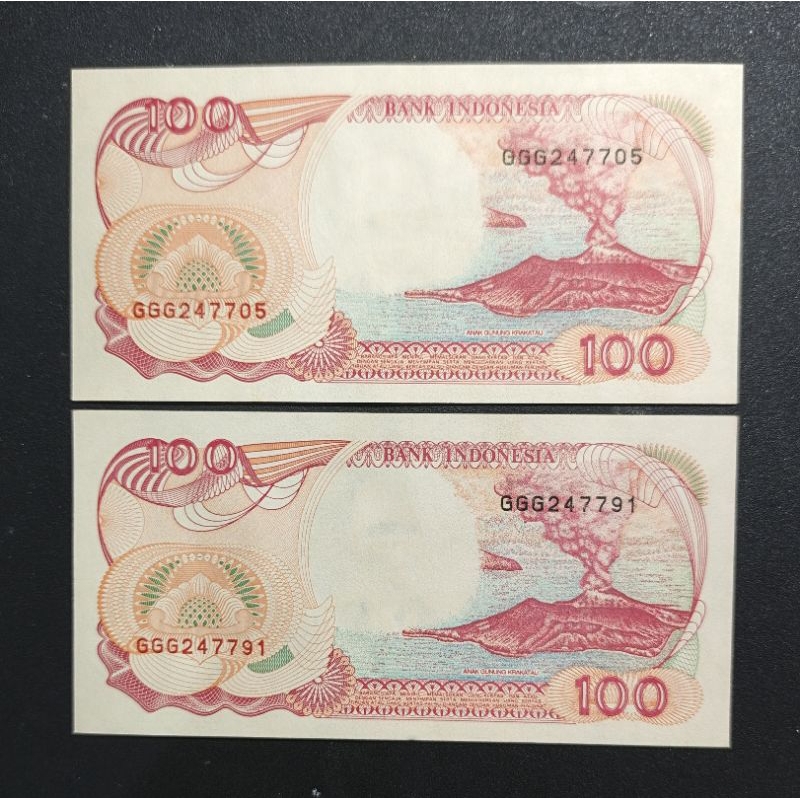 (GGG) Uang kuno 100 Rupiah pinisi 1992