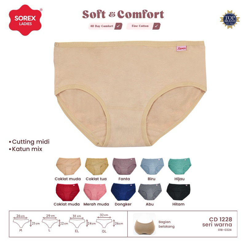 Sorex 1228 celana dalam wanita sorex katun pakain dalam wanita