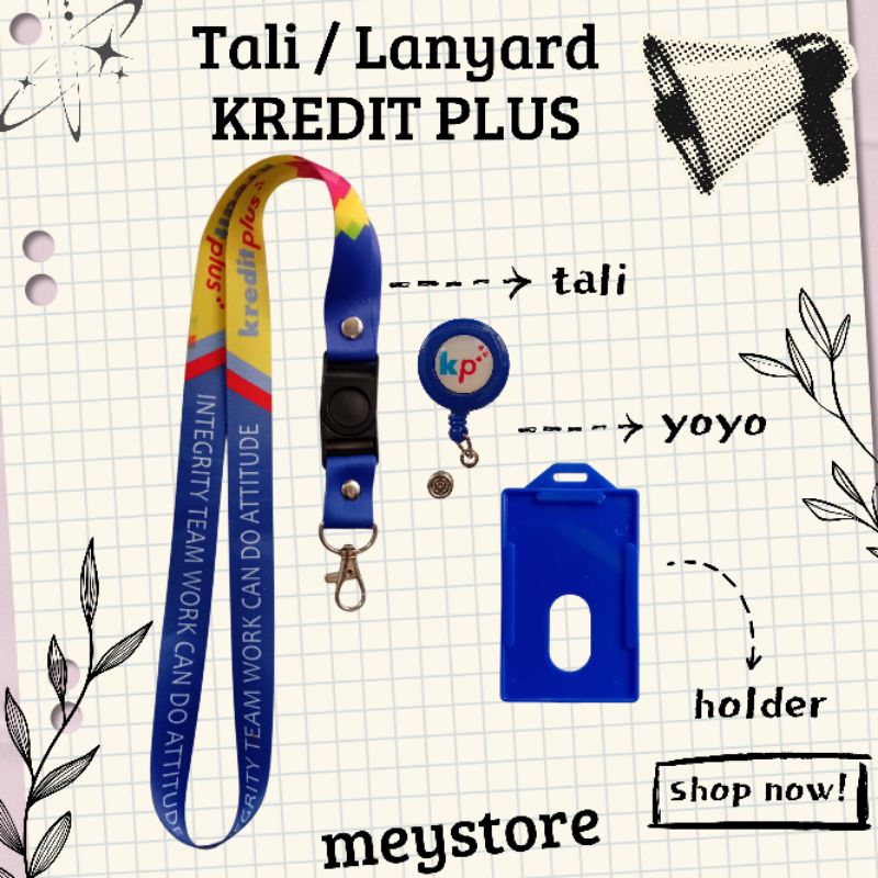 

READYYY Tali ID CARD / Lanyard KREDIT PLUS Biru Kuning [STOCK MELIMPAH] Termurahhh Harga Grosir!