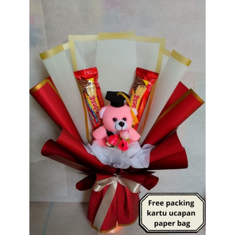 

Buket beng2 besar 25gr untuk hadiah wisuda, ulang tahun, anniversary Free packing, kartu ucapan, paper bag