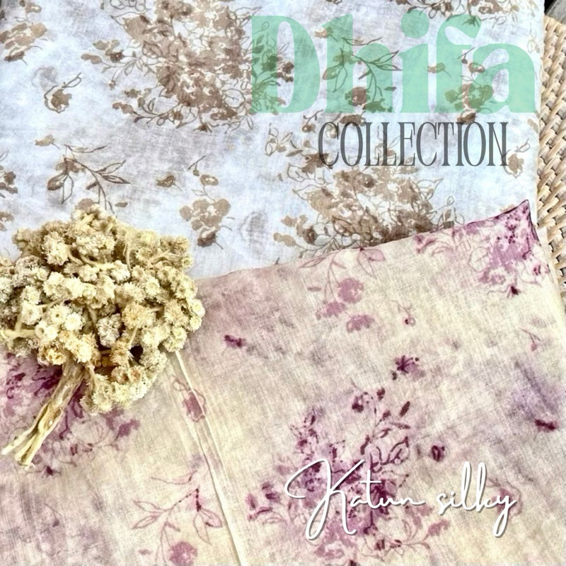 kain katun silky premium motif bunga / kain katun motif bunga