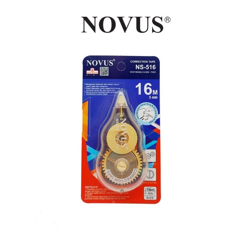 

Novus Corection tape NS-516 sangat cocok bagi anda yang suka menulis tanpa coretan sehingga catatan penting anda terlihat rapih dan menyenangkan untuk dibaca kembali.