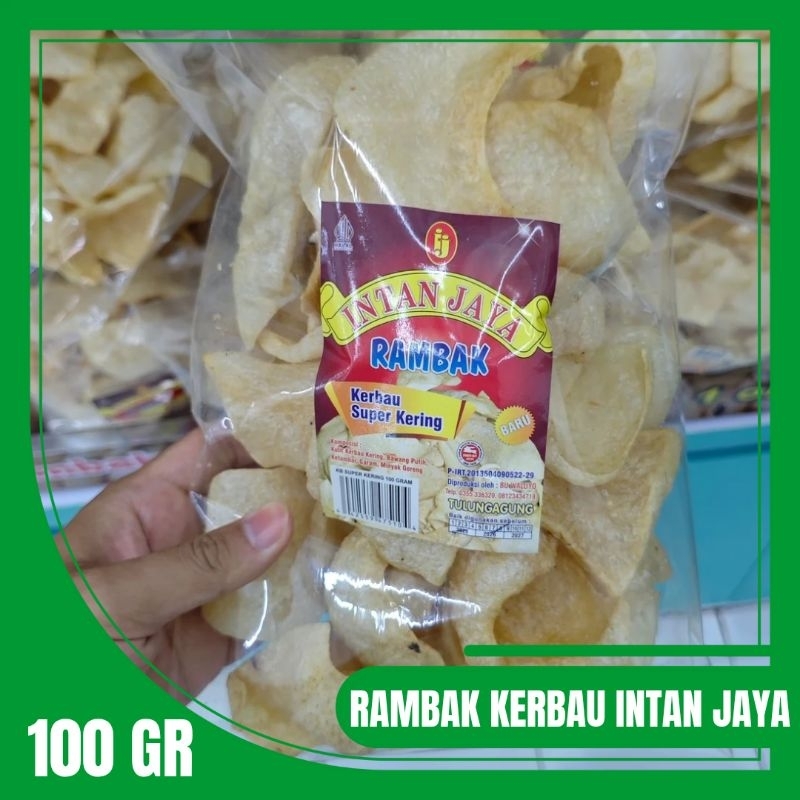 100 Gram Kerupuk Rambak Kerbau Super Kering Intan Jaya Khas Tulungagung