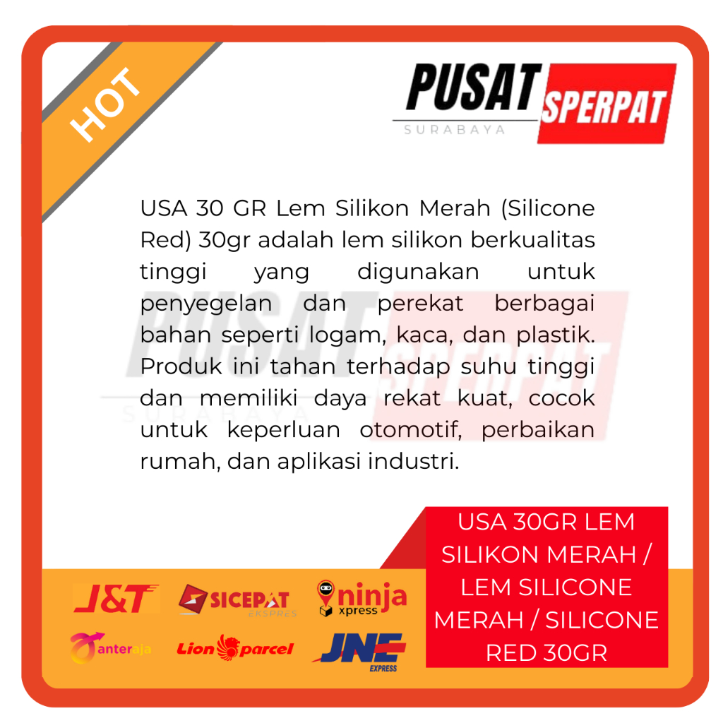 USA – LEM USA RED SILIKON RED HIGH TEMP USA 30GR (harga/pcs)