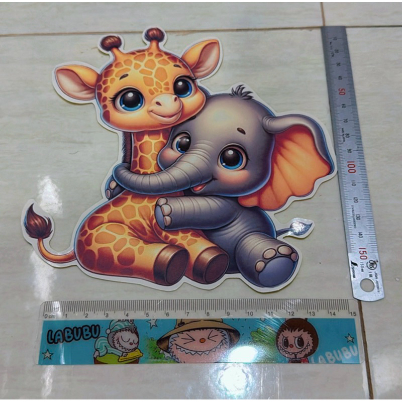 

MDK - STICKER GAJAH DAN JERAPAH BESAR P18cmXL16cm
