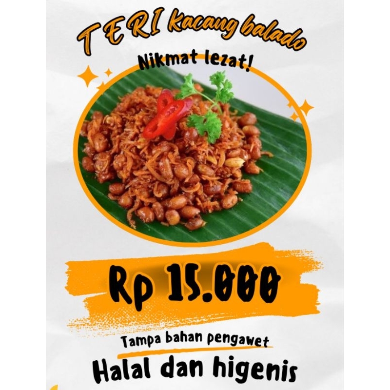 

Teri Medan kacang balado 500gr