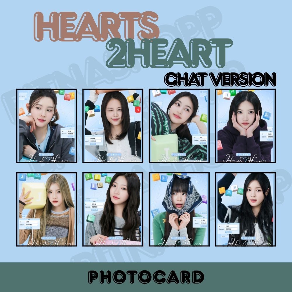 PHOTOCARD HEARTS2HEARTS THE CHASE 9 PCS KPOP UNOFFICIAL H2H ANA CARMEN IAN JIWOO JUUN STELLA YUHA