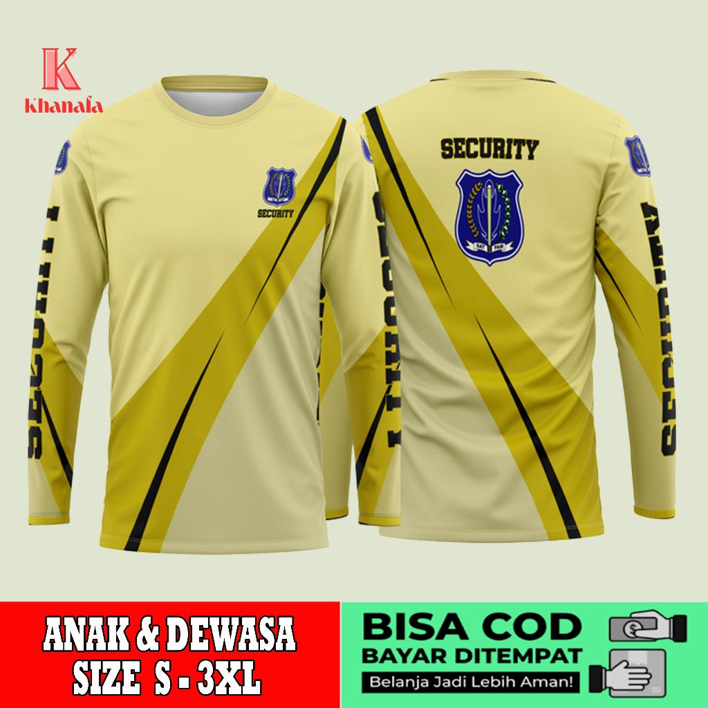 Kaos Satpam Lengan Panjang Kaos Security Jersey premium Satpam printing Custom art 19