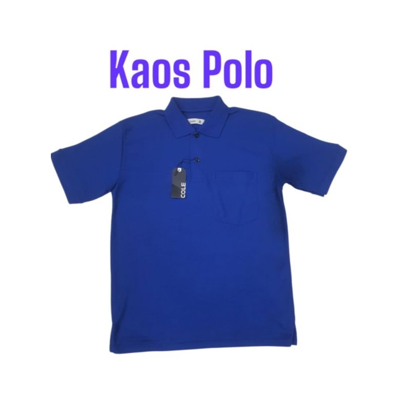 Kaos Polo Shirt Pria  COLE /Baju Kaos Kerah polos/Baju Polo Kantong