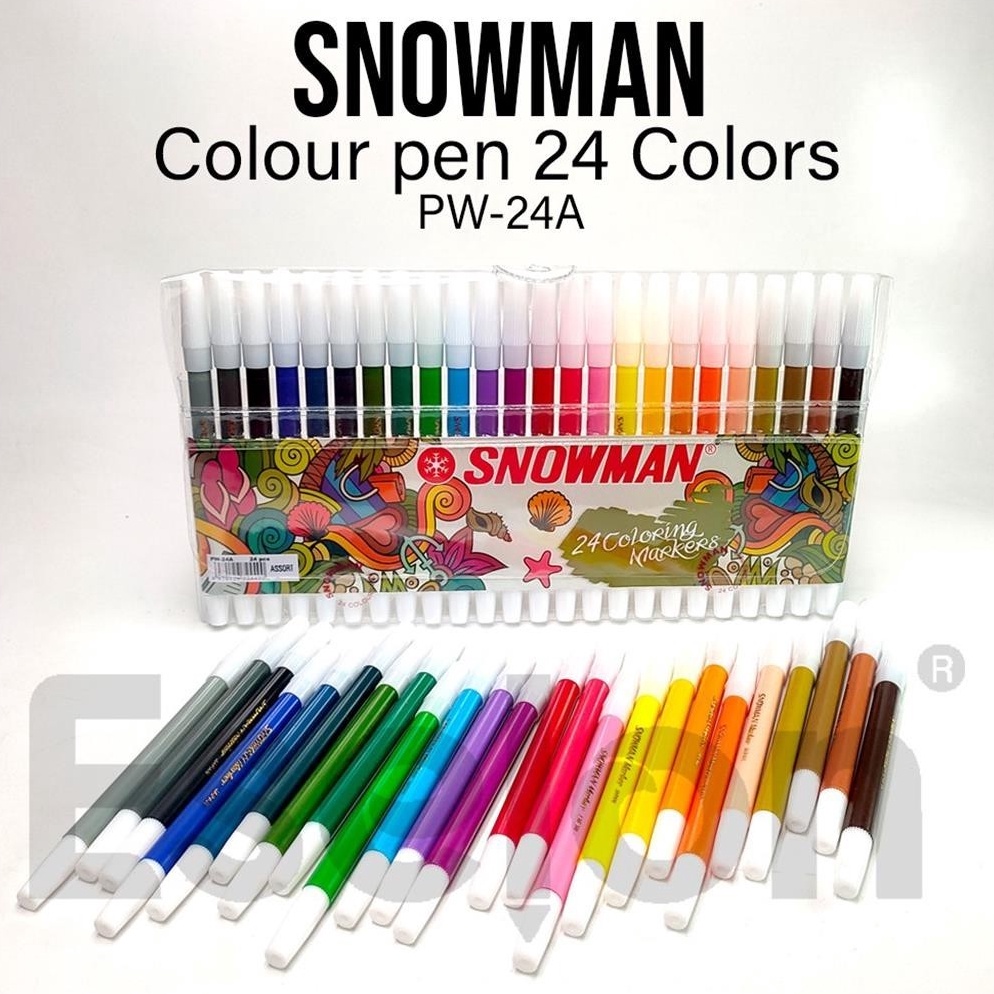 

KODE A4S Spidol SNOWMAN 24warna ORIGINAL ASLI Spidol SNOWMAN PW24A