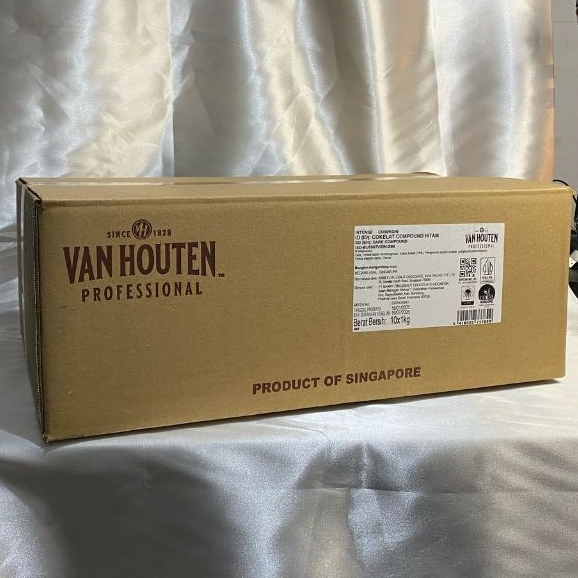 

[KARTON-10X1kg] Van Houten Dark Compound Coins (Intense Cocoa) - Cokelat Van Houten Profesional