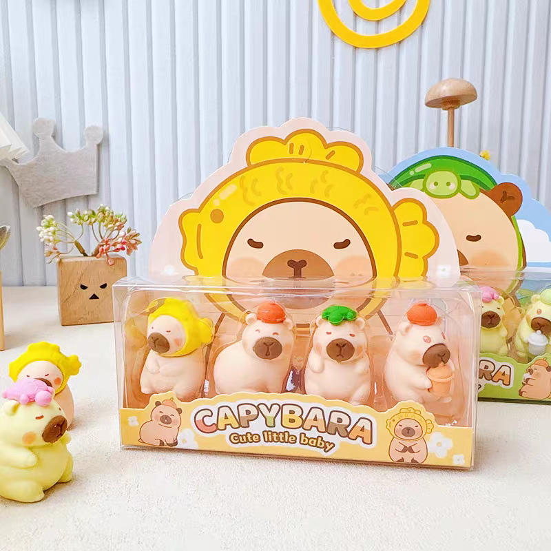 

Penghapus Pajangan Lucu Capybara Kapibala Kapibara Capibara Beruang / Cute Eraser School Anak Kids Figurine Set