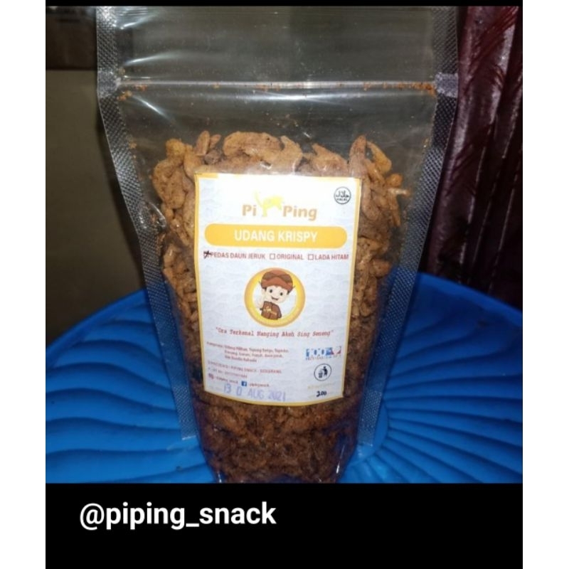 

Keripik udang (KRISPI) Rasa Pedas Daun Jeruk homemade UMKM pipingsnack semarang