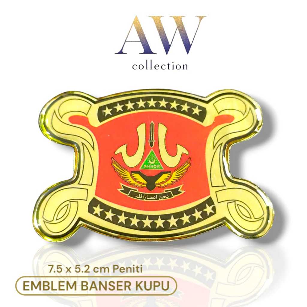 Emblem BANSER NU / Atribut Banser / Pin Banser model kupu kupu
