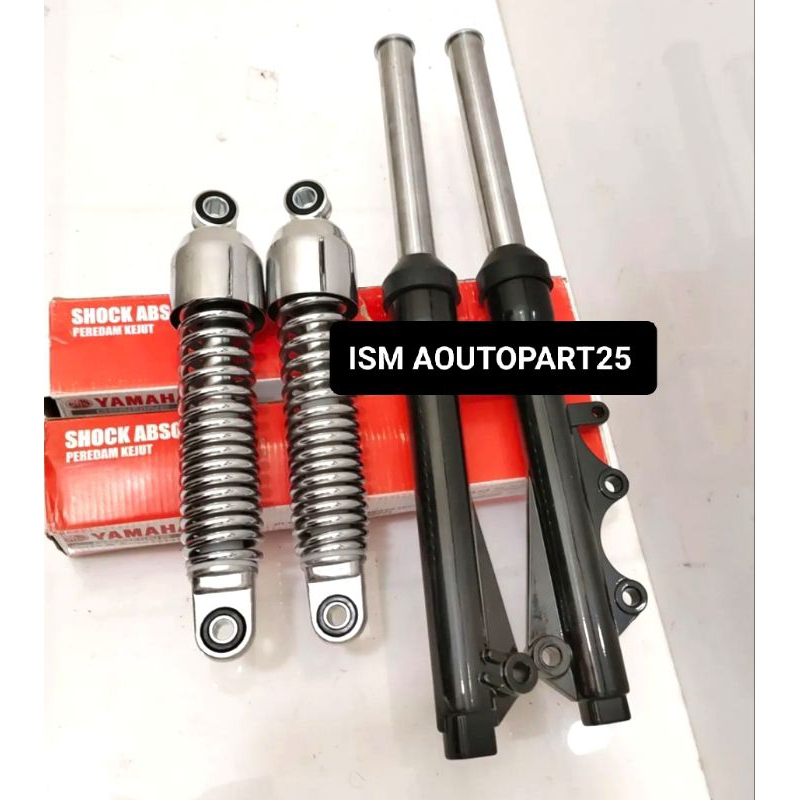 As shock tabung depan plus Shobreaker Belakang 4WH Yamaha Fizr,Force One,Fizr,Force