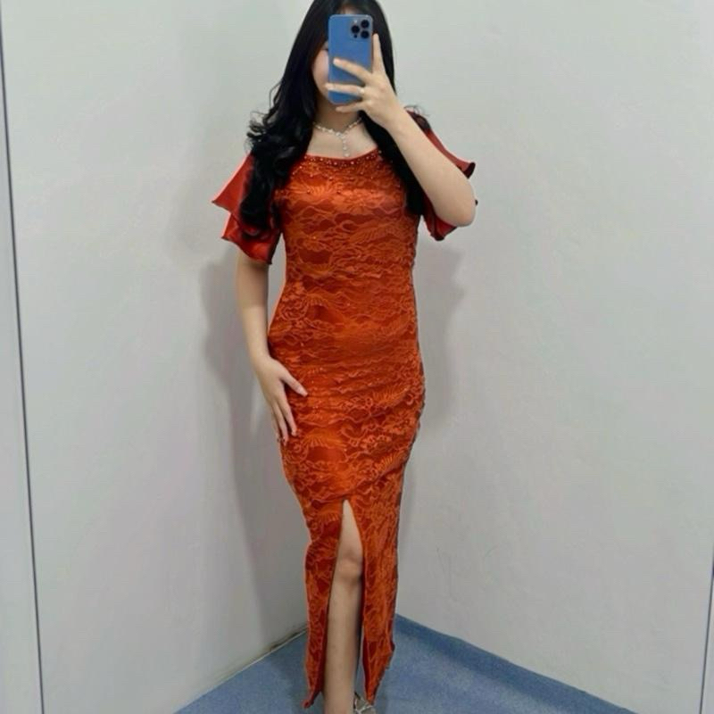 Gaun Wanita Gaun Pesta Dewasa Batik Pernikahan Kebaya Natalan Dress Remaja Cewek Ulangtahun Wisuda T