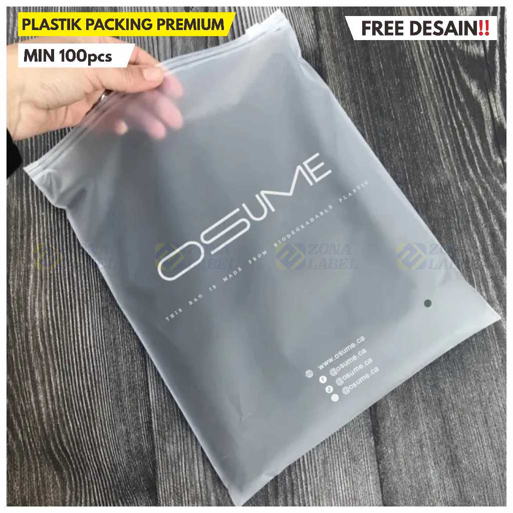 [100pcs] Plastik Ziplock Custom | Plastik Zipper Sablon | Packaging Zipper Custom Desain