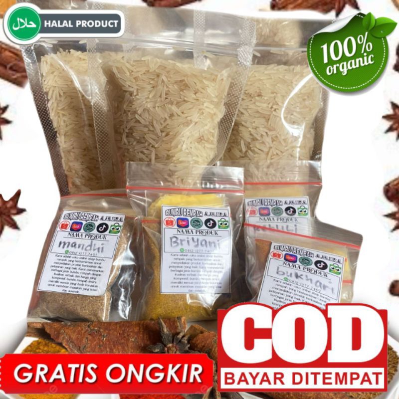 

beras basmati 1kg plus bumbu arabian food dan rempah