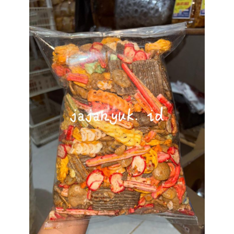 

KRIPIK SEBLAK MIX /SEBLAK CAMPUR KEMASAN 500G DAN 1KG