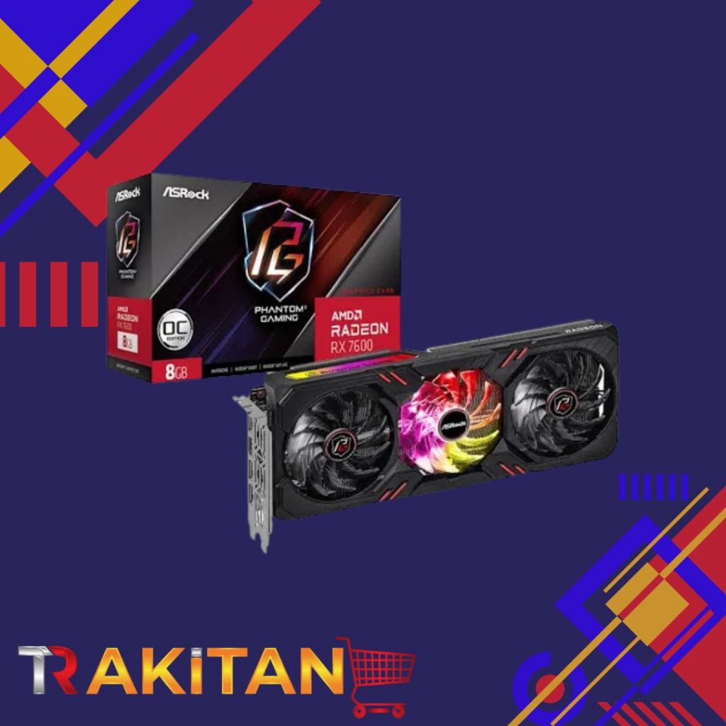ASRock RX7600 Phantom Gaming 8G OC (RX7600 PG 8GO)