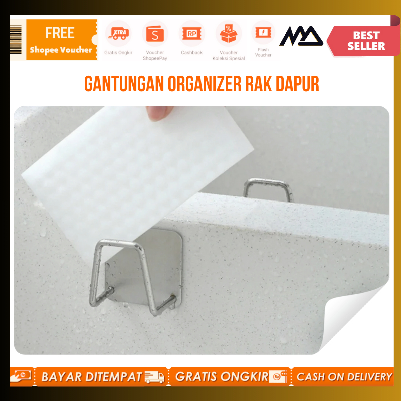 Gantungan Organizer Rak Dapur Stainless Steel / Gantungan dapur / Rak organizer peralatan dapur