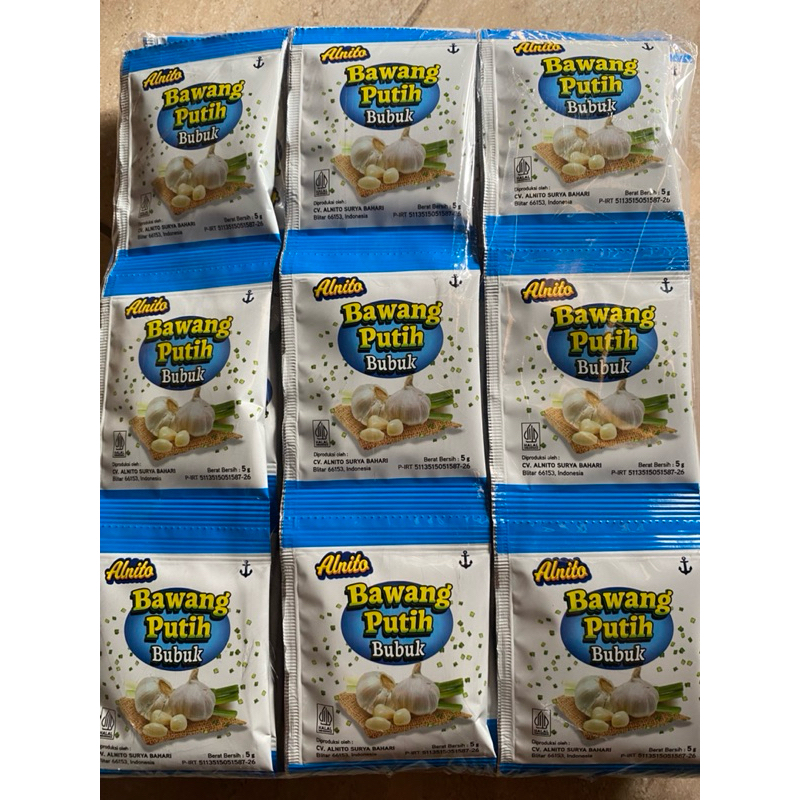 

6 LUSIN BAWANG PUTIH BUBUK isi 5gr Bisa COD (72biji)