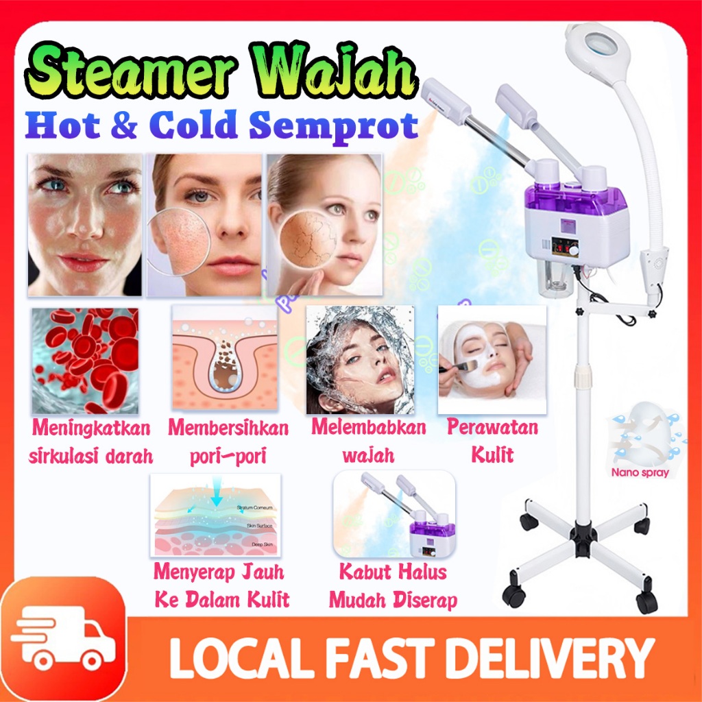 Uap Wajah Hot Vapozone Alat Uap Wajah Perawatan Wajah Standing Facial Steamer Kecantikan Uap Wajah P