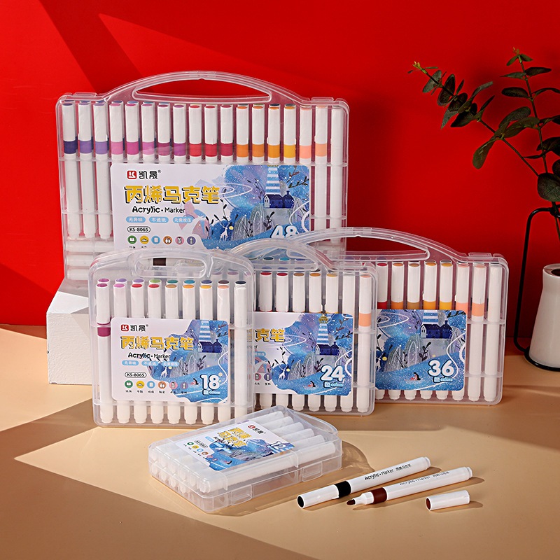 

UBe Shop | Spidol Acrylic Markers Isi 24 Warna Tahan Air Untuk Anak-Anak TK dan Siswa Sekolah