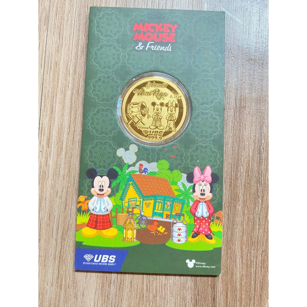 Emas UBS logam mulia seri Mickey Mouse Hari Raya Idul Fitri special edition