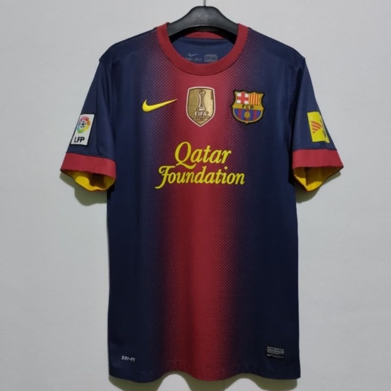 Jersey Bola Retro Original Barcelona Home 2012