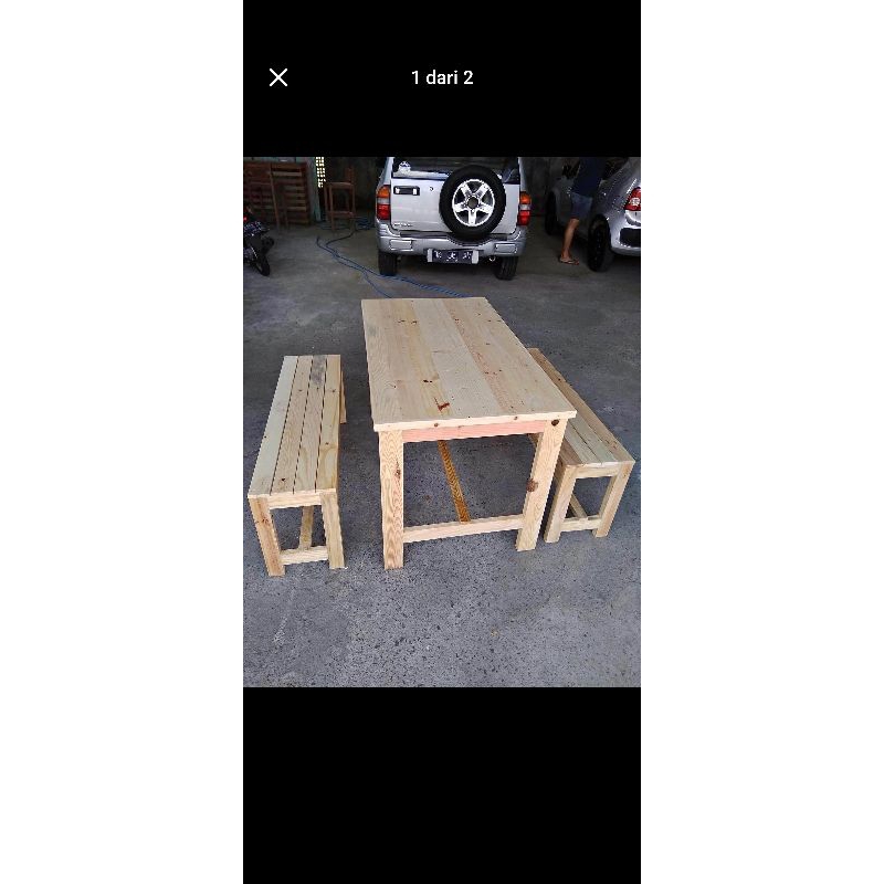 set meja kursi kayu jati belanda