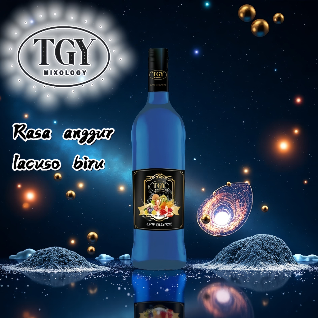 

TGY MIXOLOGY Sirup Cair Konsentrat Minuman Blue Curacao - HALAL - 750 mL - Bluecuracao Syrup
