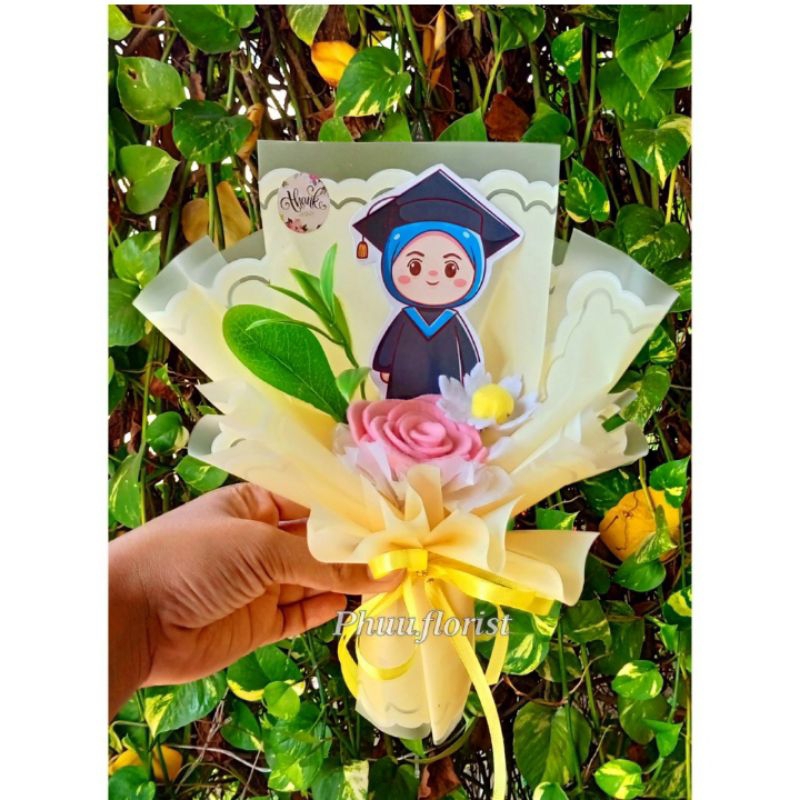 buket wisuda simple graduation perpisahan sekolah