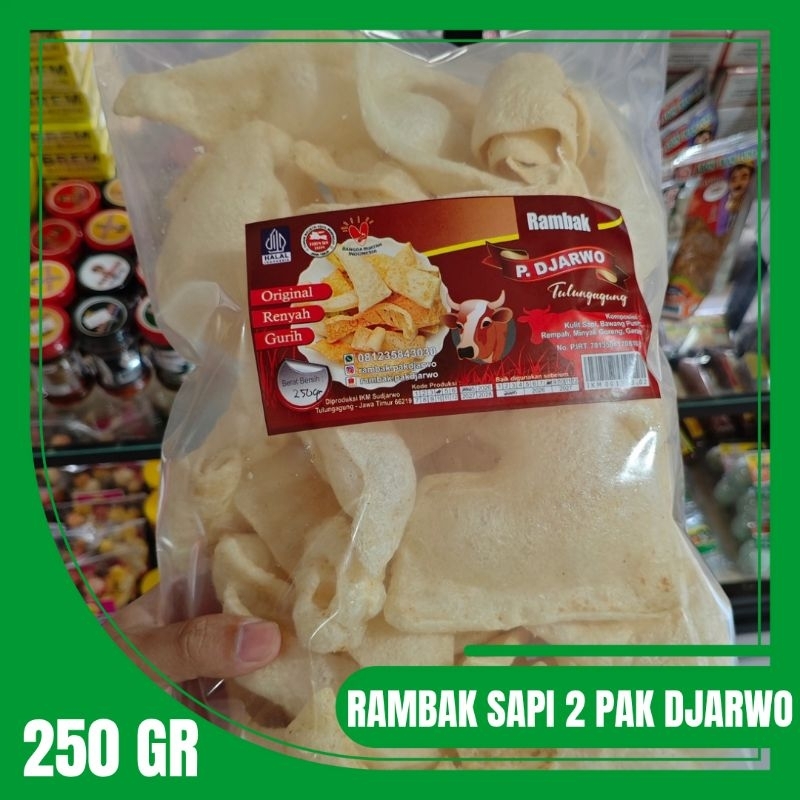 

250 Gram Kerupuk Rambak Sapi 2 Pak Djarwo Khas Tulungagung, Renyah & Gurih
