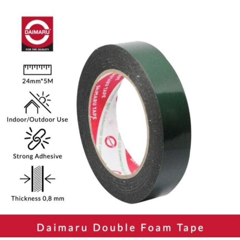 

DAIMARU Double Foam Tape Lebar 24 mm Panjang 5 Meter Selotip Busa