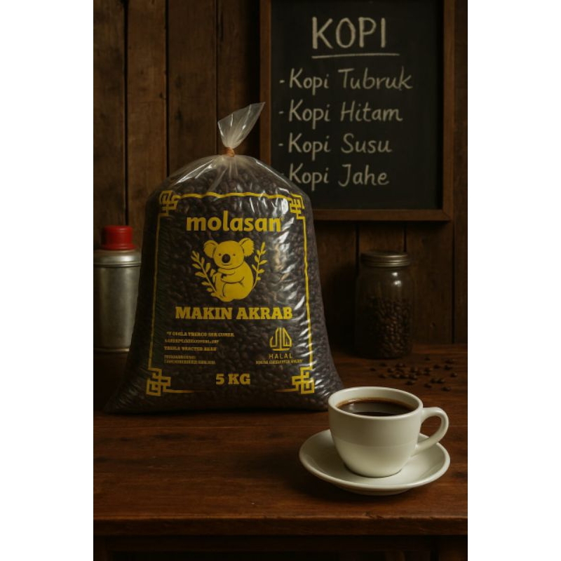 

molasan 5kg kopi biji utuh