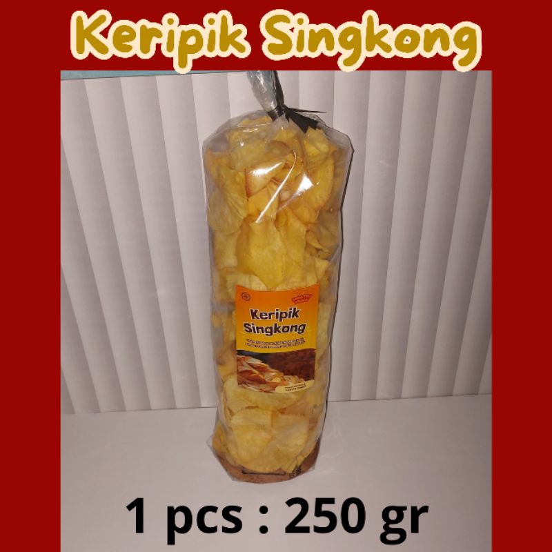 

KERIPIK SINGKONG GURIH ASIN 250 gr / keripik gurih renyah / Snack cemilan / keripik kiloan