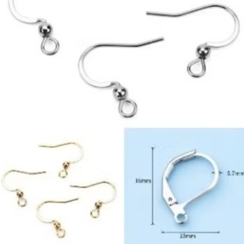 ISI 10PCS ANTING TUSUK ANTING BULAT BAHAN COPPER BAHAN KERAJINAN TANGAN DIY CRAFT