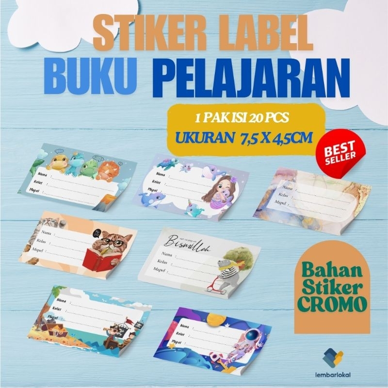 

Stiker Mata Pelajaran Sekolah (isi 20 pcs) | Stiker Mapel | Label Buku Pelajaran Sekolah | Stiker Cromo