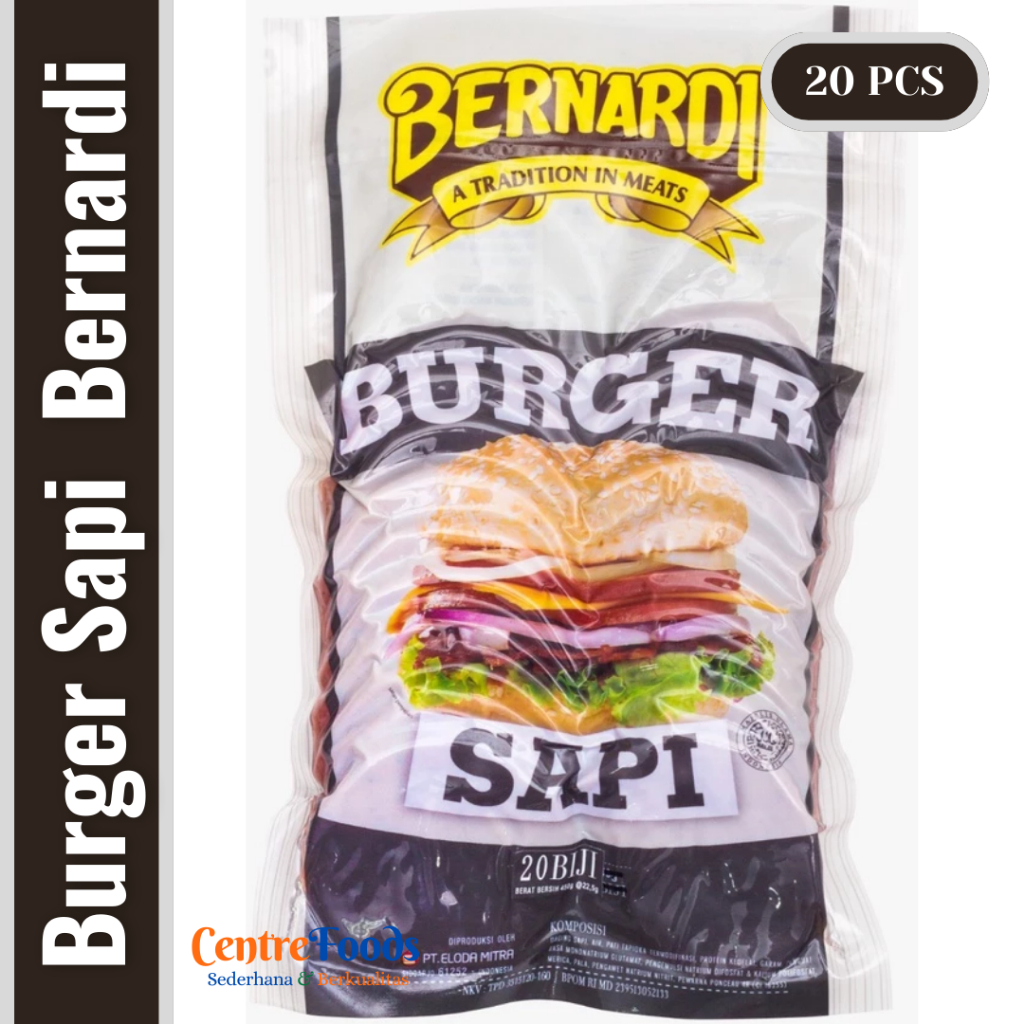 

Burger Daging Sapi Mini - BERNARDI | Isi 20 Pcs - 450gr [ Harga Per BKS ]
