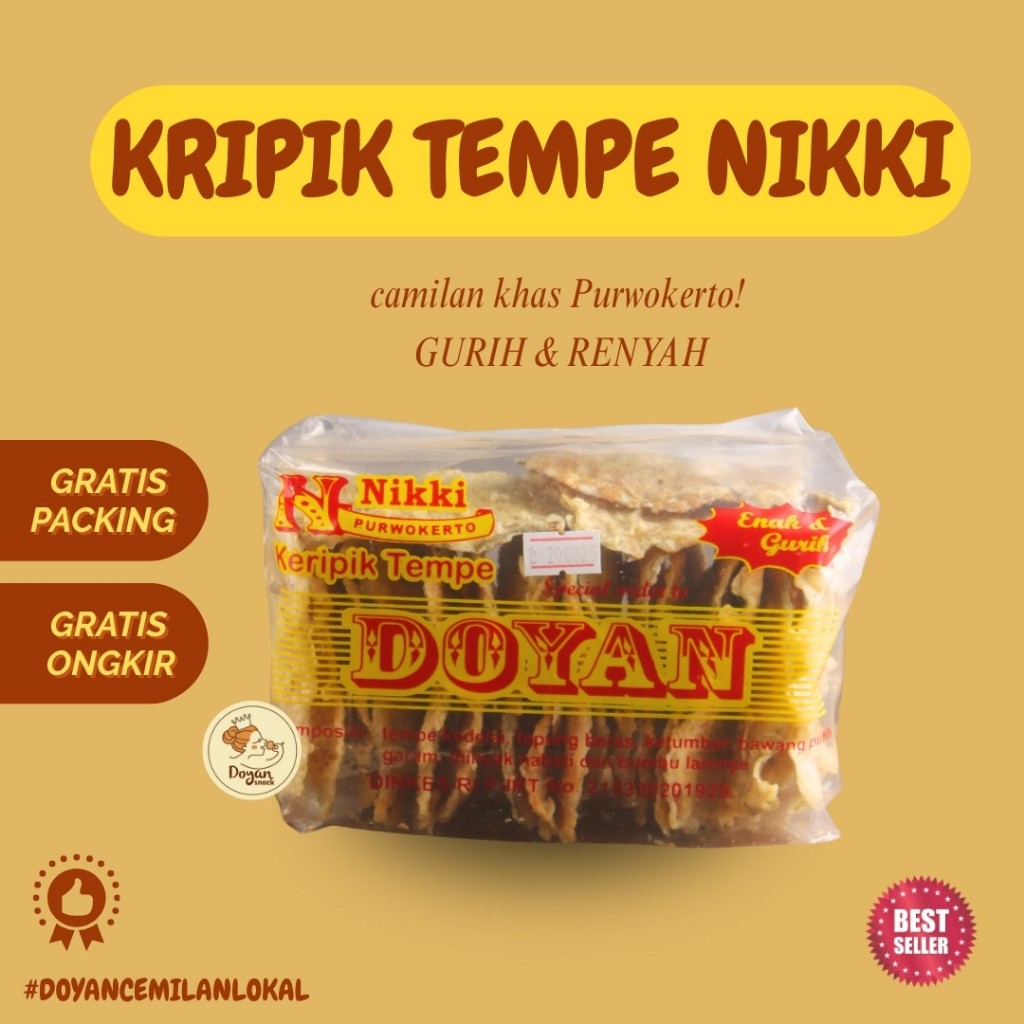 

KRIPIK TEMPE NIKKI X DOYAN PURWOKERTO / KRIPIK BANYUMAS / KRIPIK TEMPE PURWOKERTO