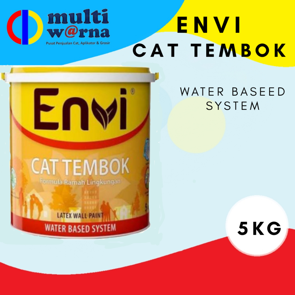ENVI TEMBOK  KEMASAN 5KG/Cat Tembok Interior ENVI white kemasan 5kg