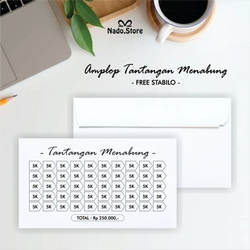 

(Free Stabilo) Amplop Tantangan Menabung Target Saving Challange