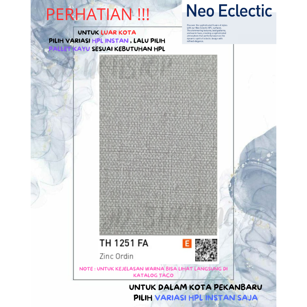 (LUAR KOTA WAJIB PALLET KAYU) HPL TACO PATTERN FABRIC TH 1251 FA