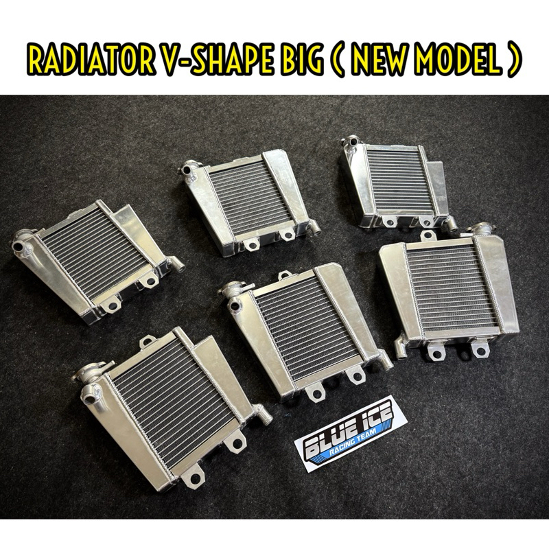 BIG VOLUME  RADIATOR VSHAPE BIG VOLUME KAWASAKI NINJA R RANGKA DRAG SUNMORI TEBAL THAILAND ALMUNIUM 
