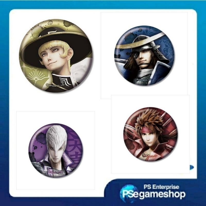 Sengoku Basara (Devil Kings) 4 Commanders Tin Badge Collection Box