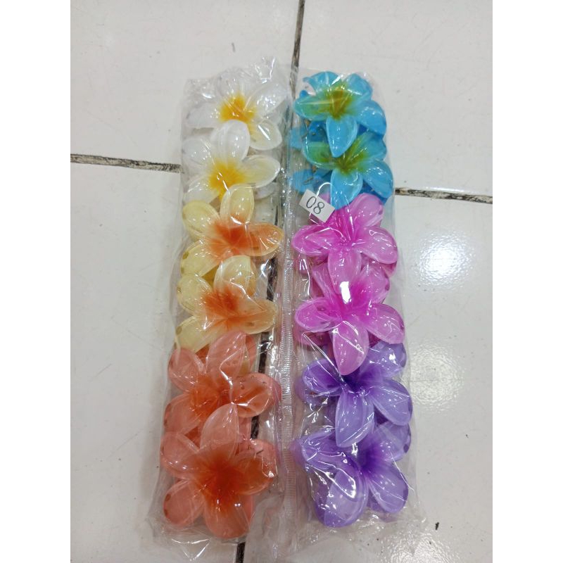 Jedai Kamboja Jepit Rambut Plumeria Bunga Kamboja Jumbo 8Cm Hairclip Aesthetic Viral Grosiran