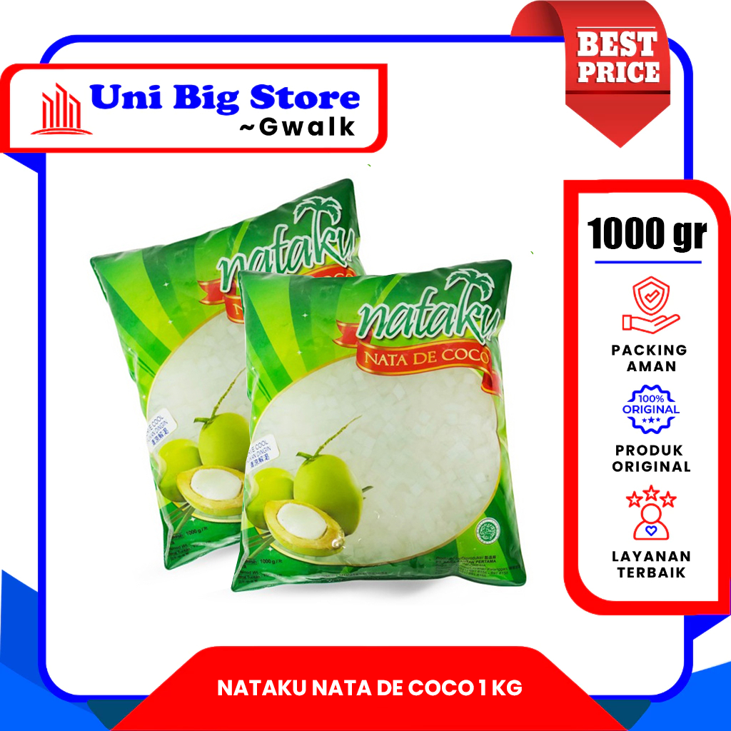 

NATAKU NATA DE COCO KELAPA DADU KECIL - 1000 gr 1 kg