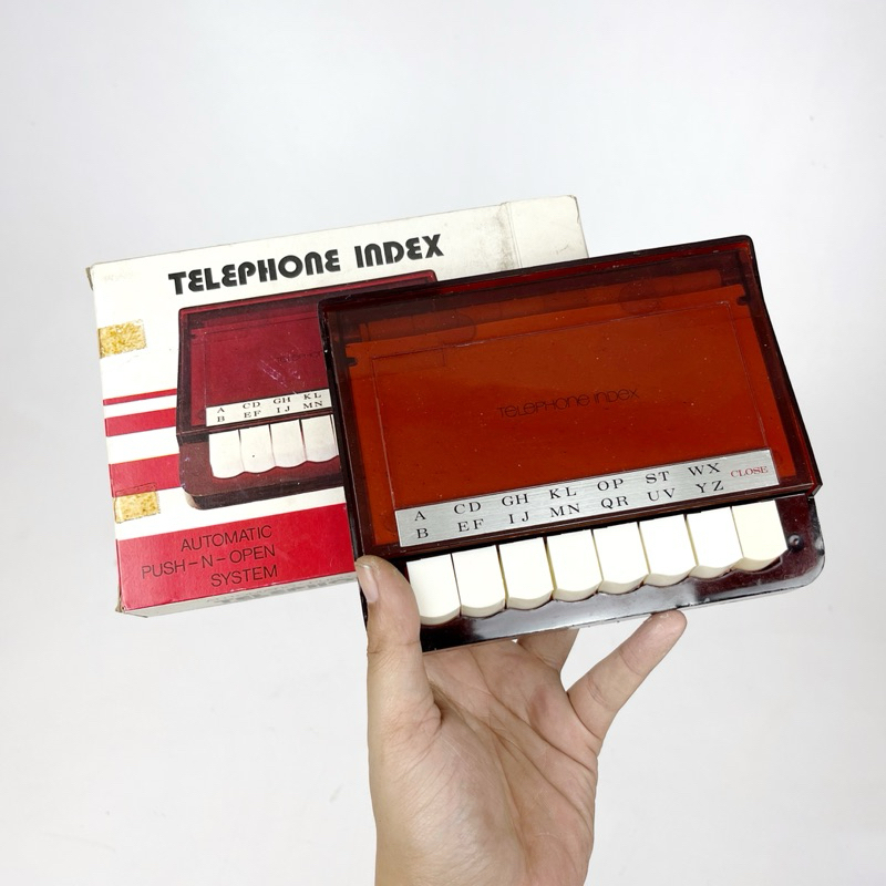telepon index jadul / buku telpon otomatis vintage tinggal klik nos baru stok lama kuno lawas antik